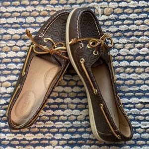 Sperry Angelfish Boat Shoe with anchor pattern
